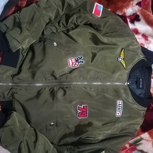 Army green bomber Jacket